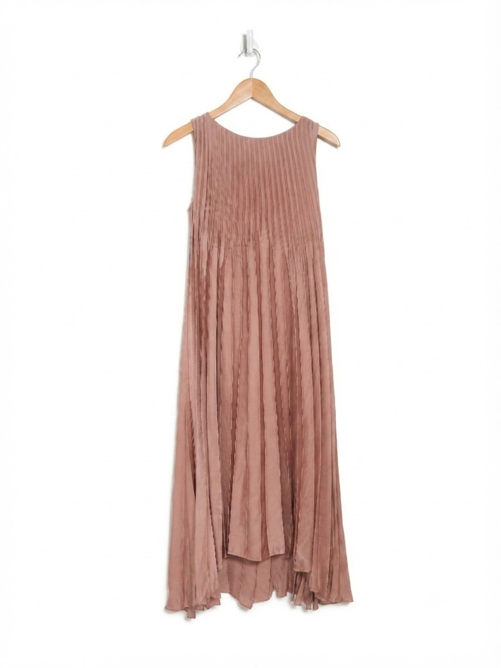 Vince Sleeveless Pleated Maxi Dress in Mauve Size S